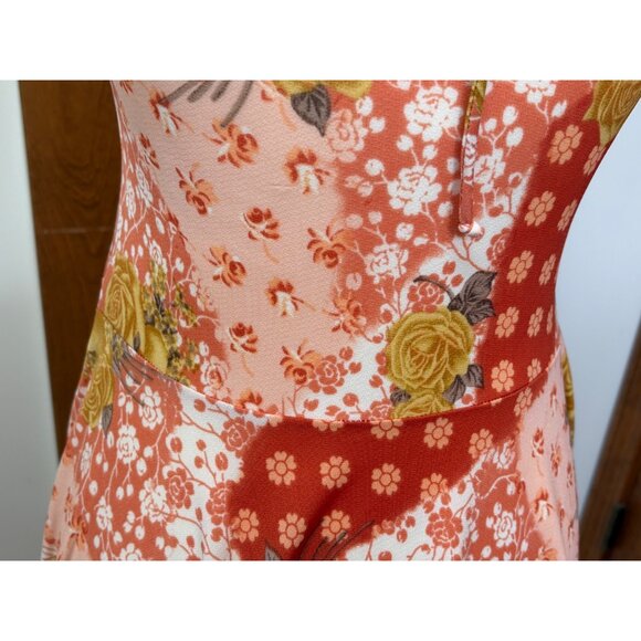 Y2K Fredericks Of Hollywood Floral Asymmetrical Fairy Feminine 70s Vibe Size 4 - Picture 10 of 16
